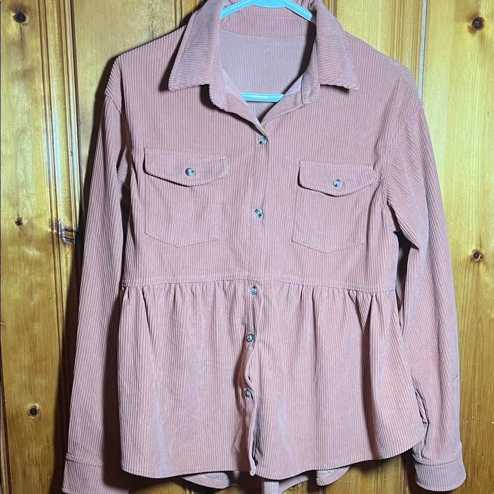 Rust super cozy Ribbed Top - M/L - Picture 2 of 7